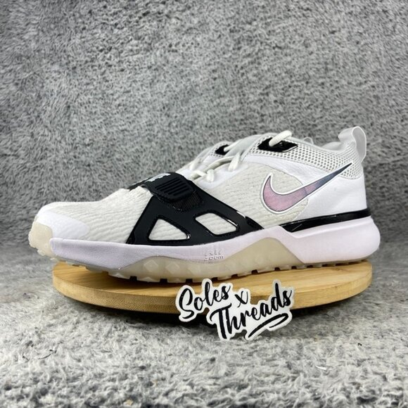 Nike Air Zoom Diamond Elite Turf Baseball Size 12 Men White Black FN7226-100 main image 7